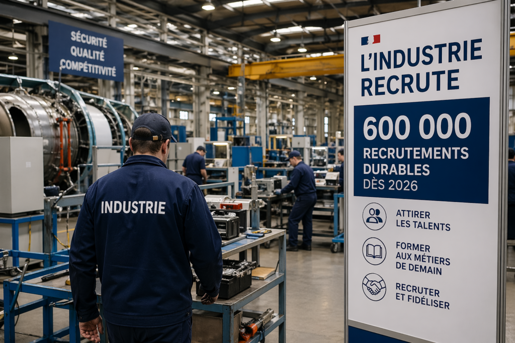 Industrie : le gouvernement vise 600 000 recrutements durables dès cette année